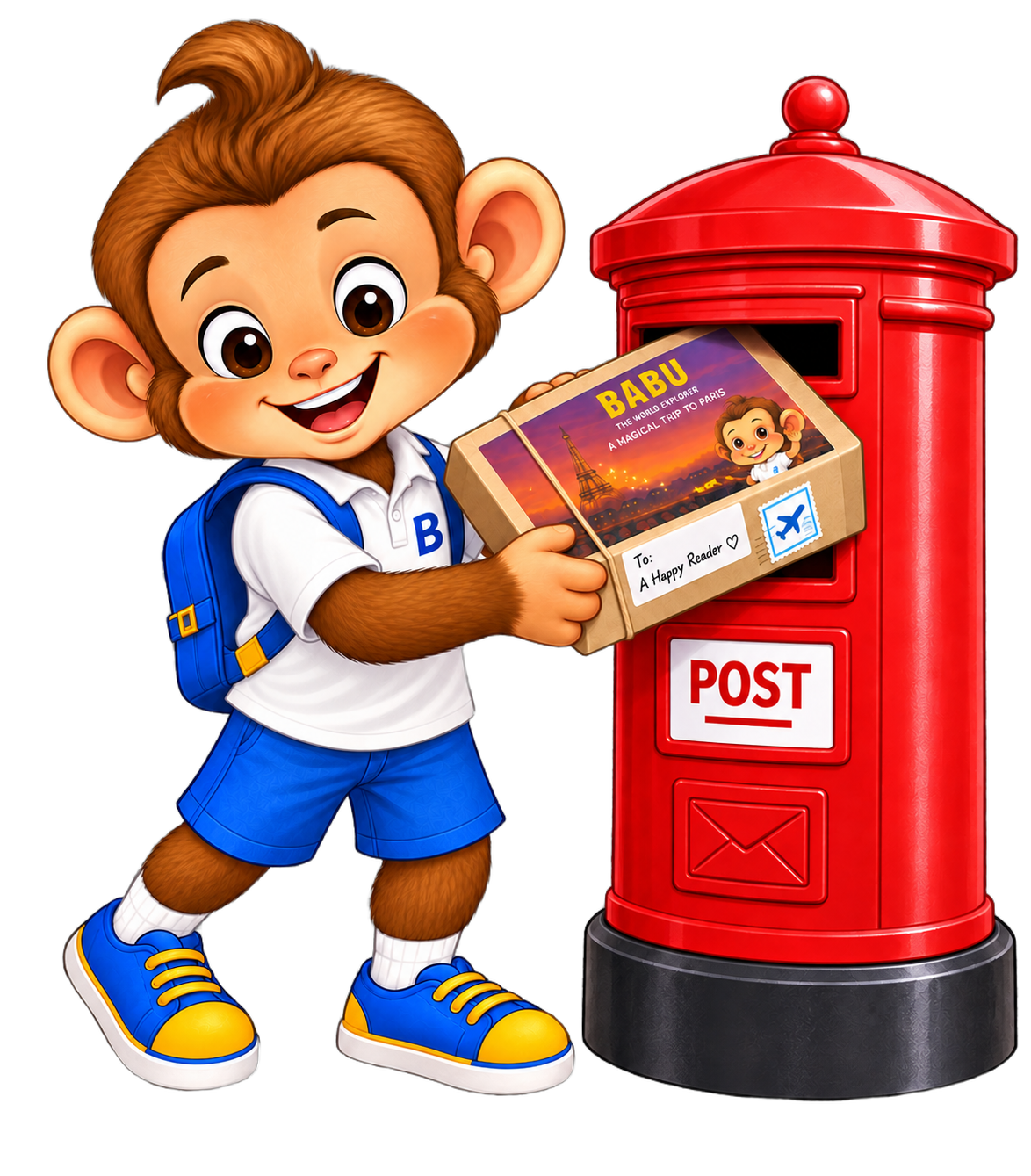 Babu posting a kindness package